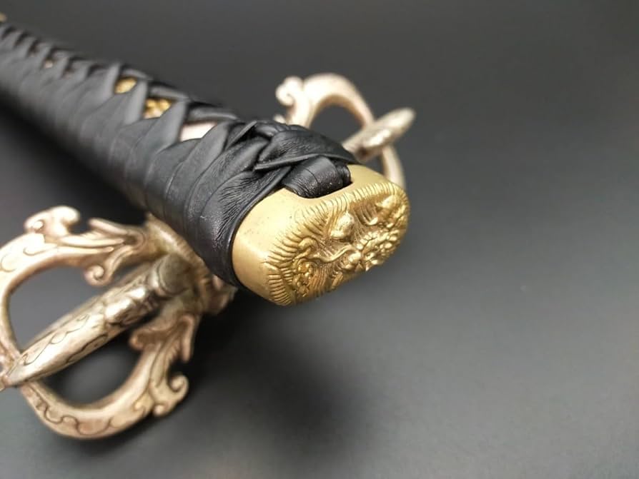 【高級居合刀】柄26cm本牛革巻 刀身2尺4寸5分 鍔元から鋒まで76.5cm 模造刀 ステンレス製】 特注 居合刀 鹿革柄巻き 二本目釘 二尺三